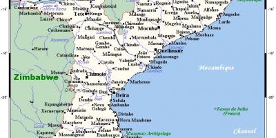 Mapa Mozambik gradova