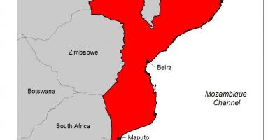 Mapa Mozambik malariju